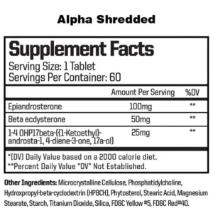 alpha shredded ingredients